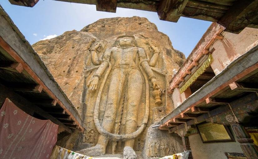 Rock-Carved Buddha Statue at Hunder